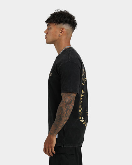 Carre Royale T-Shirt Black Wash/Gold