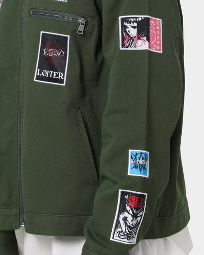 Loiter Patchwork Jacket Green