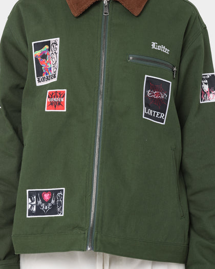 Loiter Patchwork Jacket Green