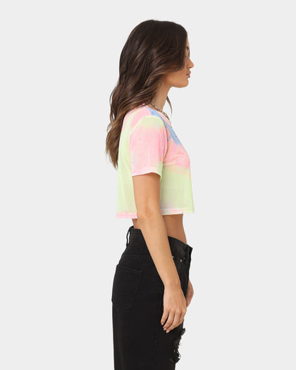 XXIII Women's Eliana Rainbow Mesh Crop Rainbow