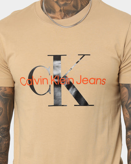 Calvin Klein Monogram Short Sleeve T-Shirt Tawny Sand/Black