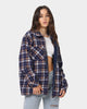 XXIII Soren Plaid Bomber Jacket Blue