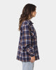 XXIII Soren Plaid Bomber Jacket Blue