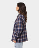 XXIII Soren Plaid Bomber Jacket Blue