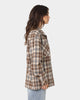 XXIII Soren Plaid Bomber Jacket Brown