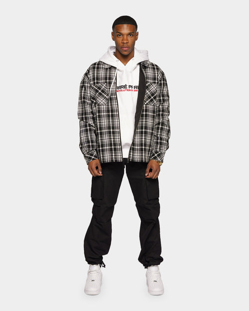 XXIII Trace Plaid Bomber Jacket Black/White