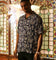 Saint Morta Paisley Skulls Short Sleeve Button Up Shirt Navy/White