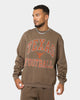 National Collegiate Athletic Association Texas Longhorns Vintage Arch Crewneck Washed Chocolate