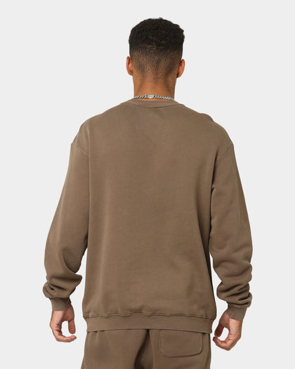 National Collegiate Athletic Association Texas Longhorns Vintage Arch Crewneck Washed Chocolate