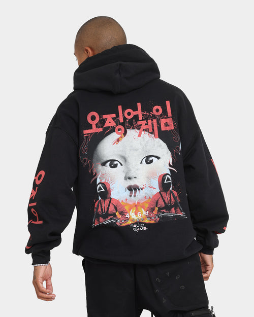 Goat Crew X Squid Game Doll Vintage Hoodie Black
