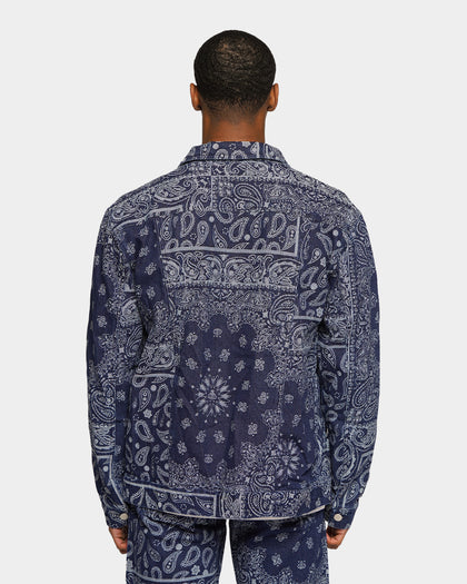 XXIII Cashel Paisley Denim Jacket Blue