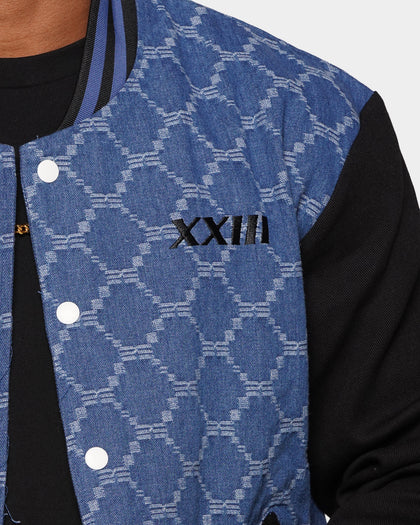 XXIII Athy Denim Baseball Jacket Blue/White