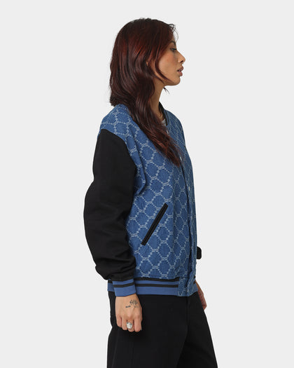 XXIII Athy Denim Baseball Jacket Blue/White