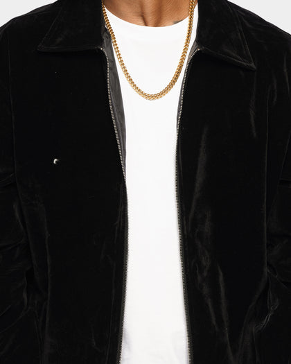 XXIII Vigo Zip Up Velour Jacket Black
