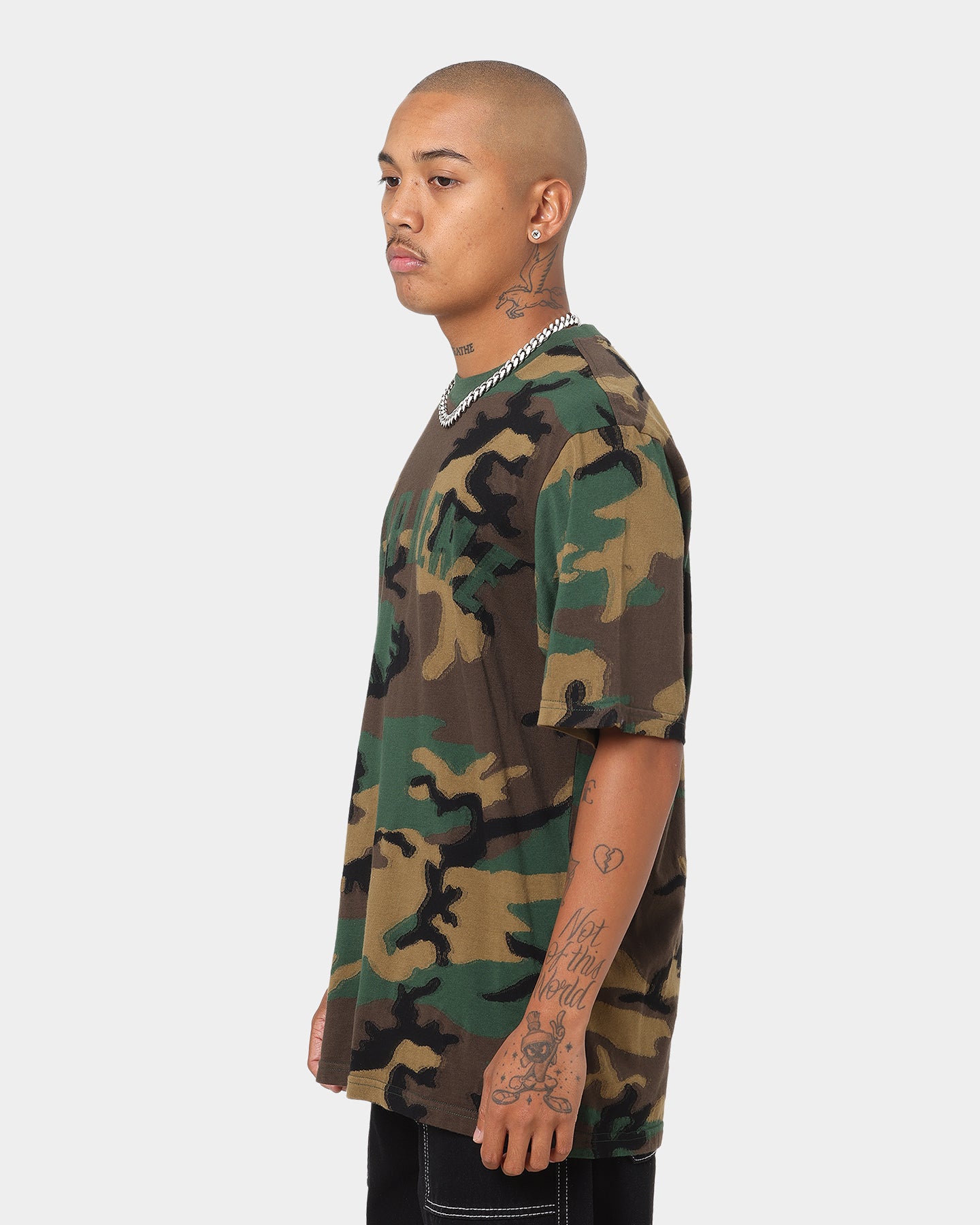 Supreme Intarsia Camo Short Sleeve T-Shirt Woodland Camo | Culture