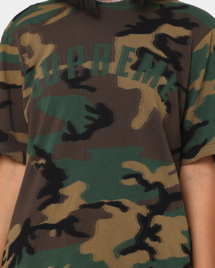 Supreme Intarsia Camo Short Sleeve T-Shirt Woodland Camo