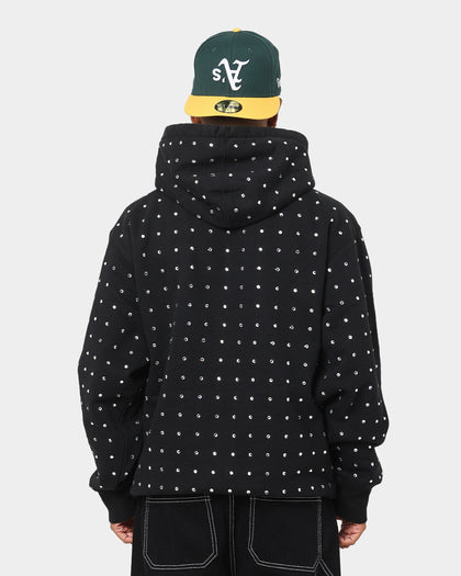 Supreme Rhinestone Hoodie Sweatshirt Black