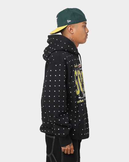 Supreme Rhinestone Hoodie Sweatshirt Black