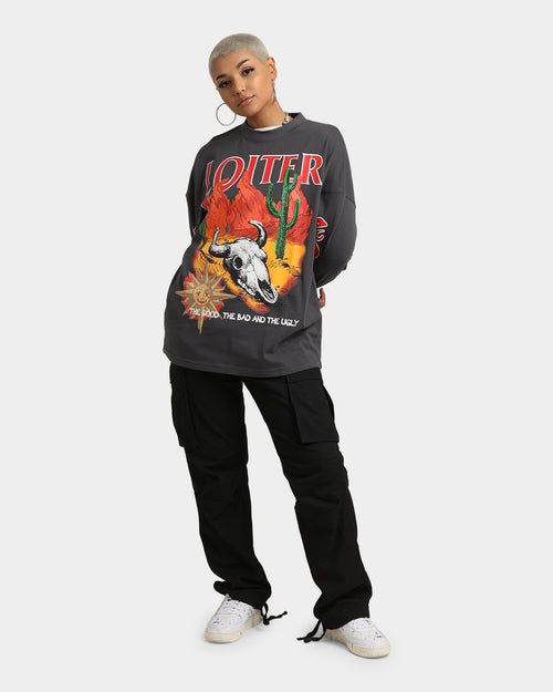 Loiter Rodeo Long Sleeve T-Shirt Charcoal