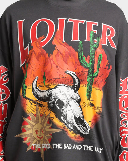 Loiter Rodeo Long Sleeve T-Shirt Charcoal