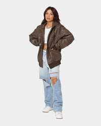 Carré Revolutionnaires PU Jacket Dark Brown