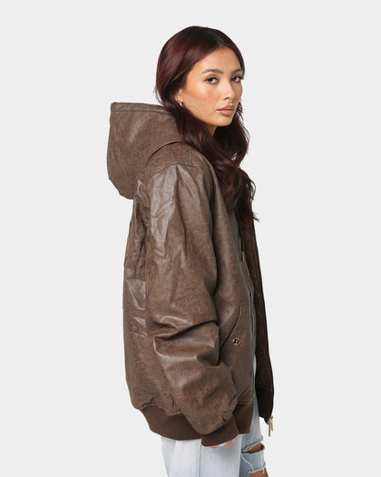 Carré Revolutionnaires PU Jacket Dark Brown
