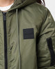 Carre Ultilitaire Hooded Bomber Jacket Khaki Green