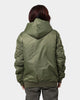 Carre Ultilitaire Hooded Bomber Jacket Khaki Green