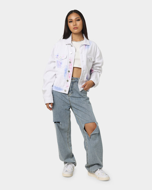 XXIII Women's Aster Tie Dye Denim Jacket Multi-Coloured/White