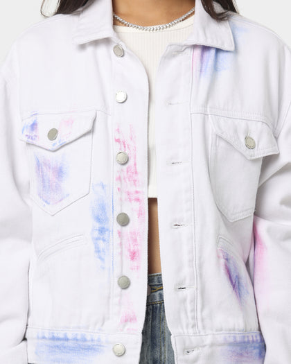 XXIII Women's Aster Tie Dye Denim Jacket Multi-Coloured/White