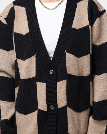 XXIII Meda Check Cardigan Black/Beige