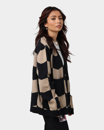 XXIII Meda Check Cardigan Black/Beige