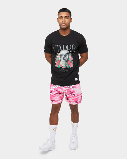 Carre Skull & Rose Vintage T-Shirt Washed Black