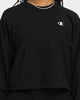 Champion Women's Flatback Rib Crewneck Black