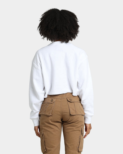Champion Women's RB Archive Cropped Crewneck White