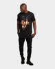 Saint Morta Fire Skull T-Shirt Black Wash