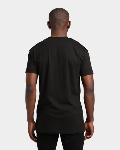 Saint Morta Fire Skull T-Shirt Black Wash