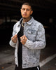 Saint Morta Paisley Skulls Sherpa Jacket Stone Wash Blue