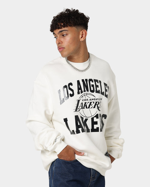 Mitchell & Ness Los Angeles Lakers Metal Works Crewneck Vintage White