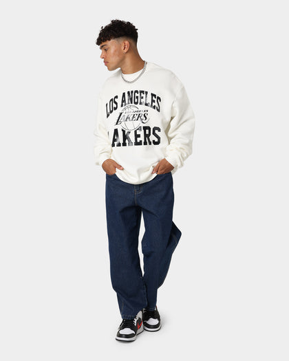 Mitchell & Ness Los Angeles Lakers Metal Works Crewneck Vintage White