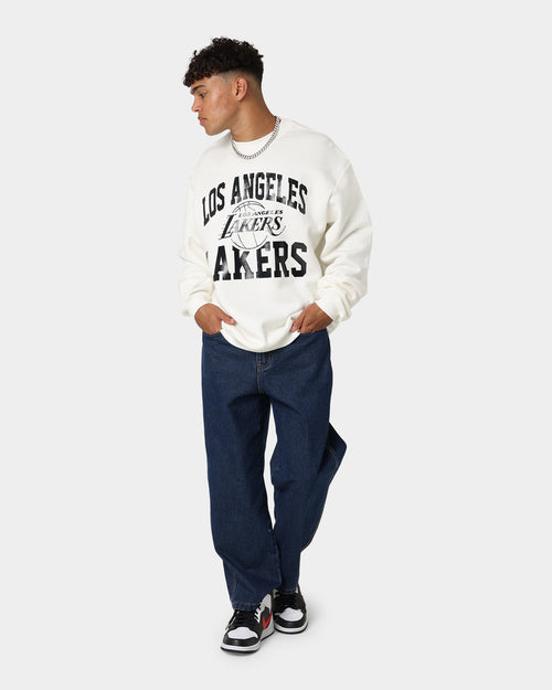 Mitchell & Ness Los Angeles Lakers Metal Works Crewneck Vintage White