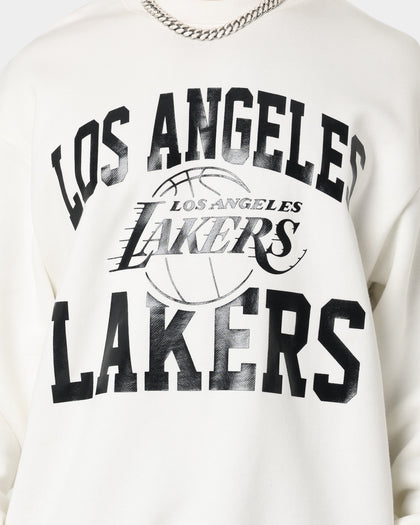 Mitchell & Ness Los Angeles Lakers Metal Works Crewneck Vintage White