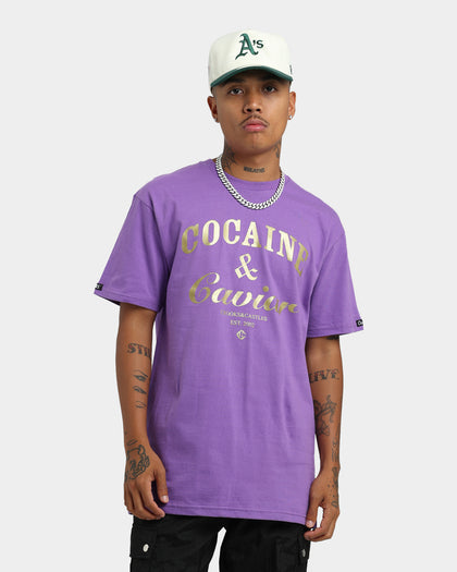 Crooks & Castles Cocaine & Caviar Short Sleeve T-Shirt Purple