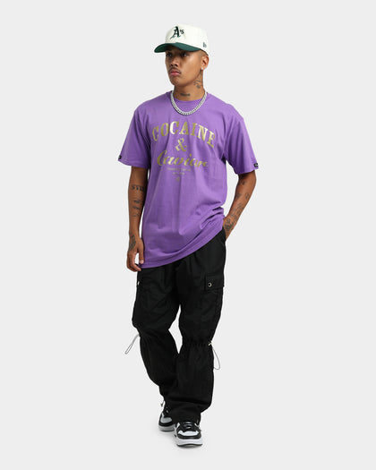 Crooks & Castles Cocaine & Caviar Short Sleeve T-Shirt Purple