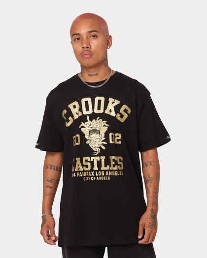 Crooks & Castles Fairfax Varsity T-Shirt Black/Gold