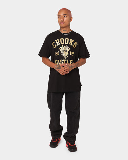 Crooks & Castles Fairfax Varsity T-Shirt Black/Gold