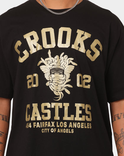Crooks & Castles Fairfax Varsity T-Shirt Black/Gold