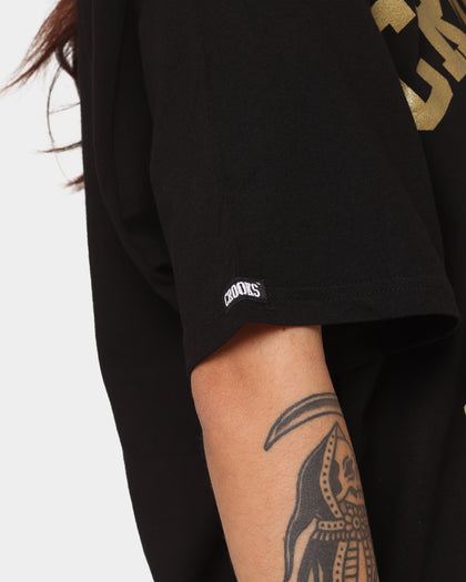 Crooks & Castles Fairfax Varsity T-Shirt Black/Gold