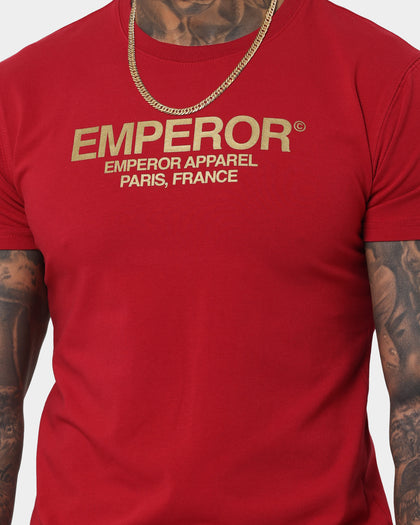 Emperor Apparel Copyright After Dark Short Sleeve T-Shirt Maroon/Gold