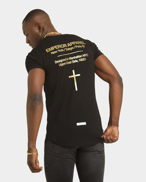 Emperor Apparel Inner City After Dark Short Sleeve T-Shirt Black/Gold